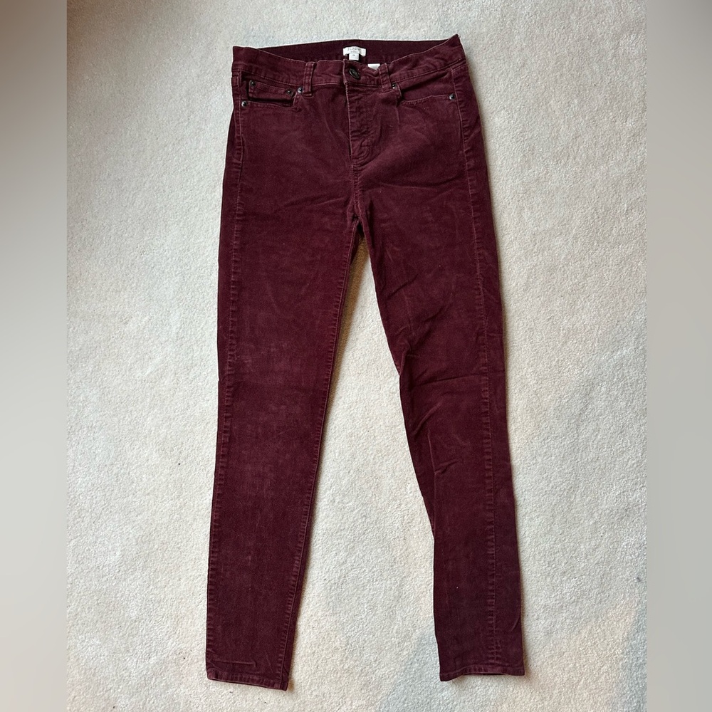 J. Crew Dark Red Skinny Pants